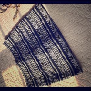 Black& White Striped Skirt